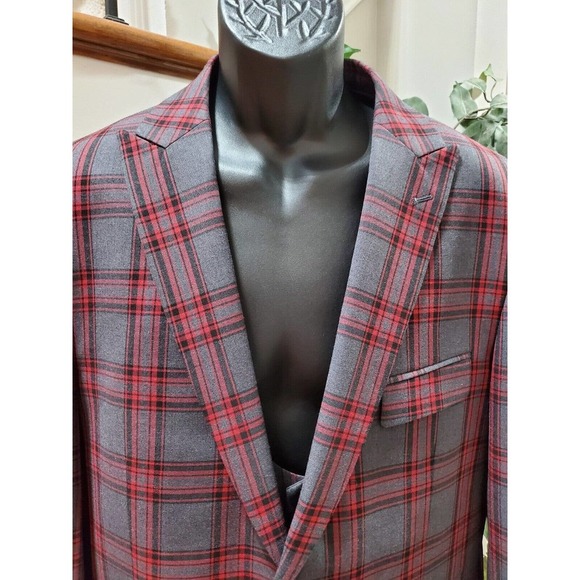 Ej Samuel Men's Gray Wool Single Breasted Jacket, Vest & Pant 3 pc's Suit 42R - Picture 5 of 16